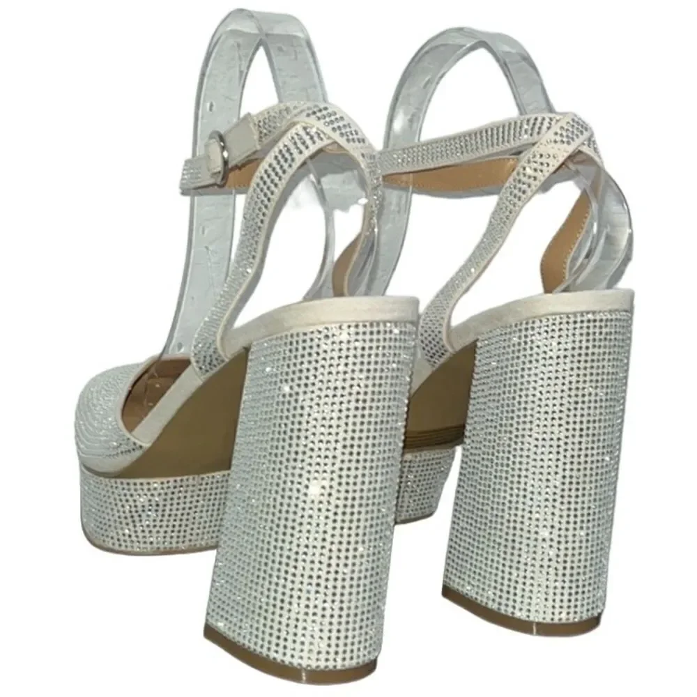NY&Co Rhinestone Embellished Platform Heels